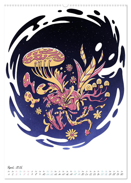 Außerirdische Weltraumpflanzen (CALVENDO Wandkalender 2026)