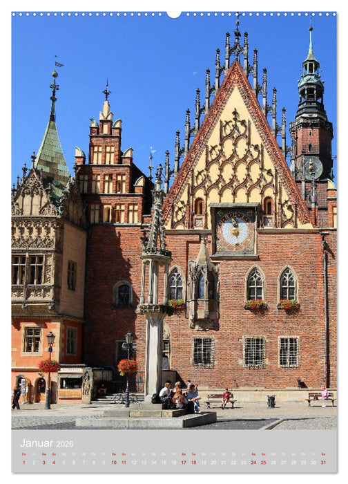 Breslau - Historische Mitte und Dominsel (CALVENDO Premium Wandkalender 2026)