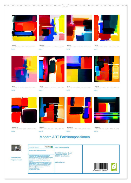 Modern ART Farbkompositionen (CALVENDO Premium Wandkalender 2026)