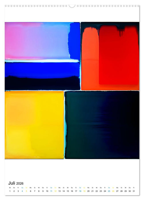 Modern ART Farbkompositionen (CALVENDO Premium Wandkalender 2026)