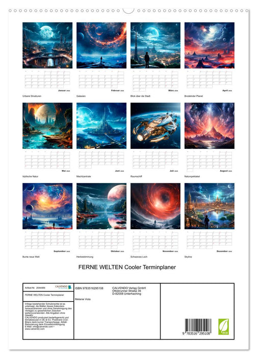 FERNE WELTEN Cooler Terminplaner (CALVENDO Premium Wandkalender 2026)