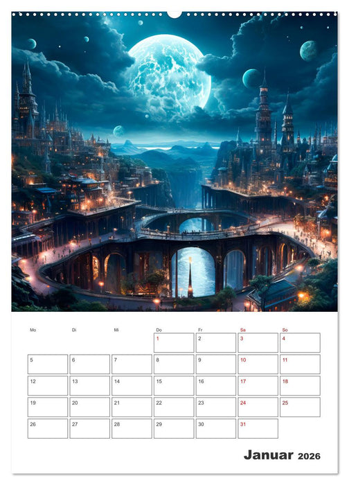 FERNE WELTEN Cooler Terminplaner (CALVENDO Premium Wandkalender 2026)