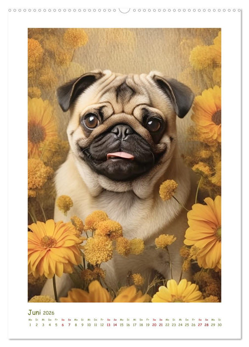 Hunderassen (CALVENDO Premium Wandkalender 2026)