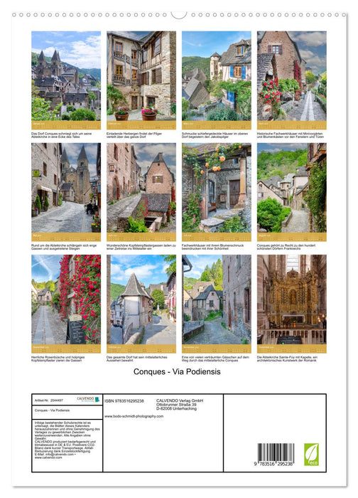 Conques - Via Podiensis (CALVENDO Premium Wandkalender 2026)