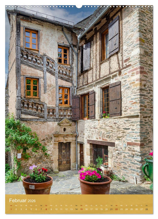 Conques - Via Podiensis (CALVENDO Premium Wandkalender 2026)