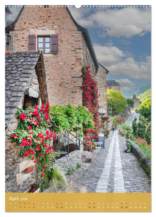 Conques - Via Podiensis (CALVENDO Premium Wandkalender 2026)