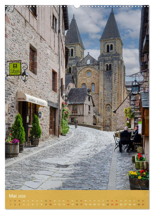Conques - Via Podiensis (CALVENDO Premium Wandkalender 2026)