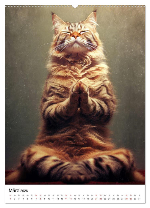 Miau Yoga (CALVENDO Wandkalender 2026)