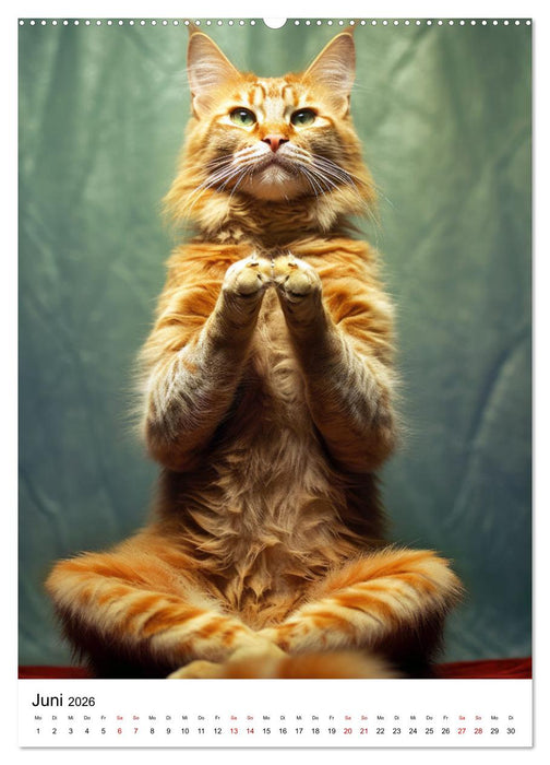 Miau Yoga (CALVENDO Wandkalender 2026)