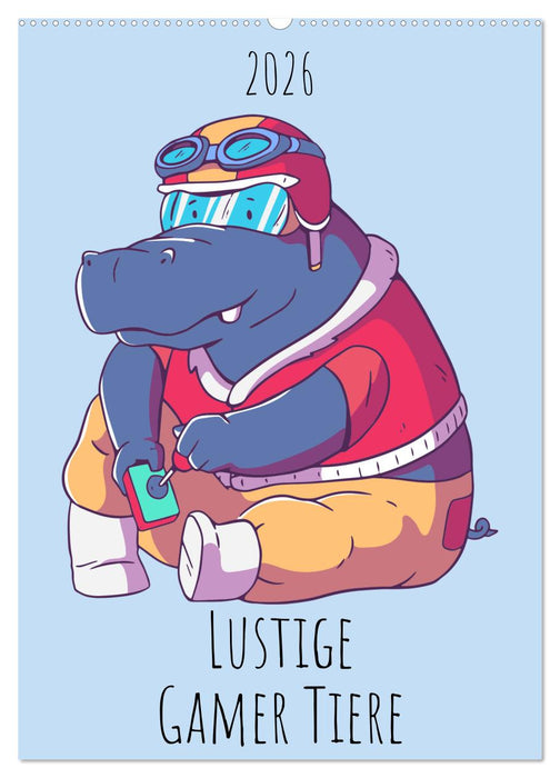 Lustige Gamer Tiere (CALVENDO Wandkalender 2026)