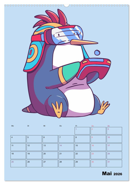 Lustige Gamer Tiere (CALVENDO Wandkalender 2026)