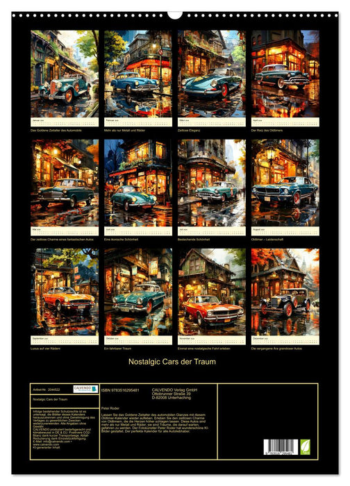 Nostalgic Cars der Traum (CALVENDO Wandkalender 2026)