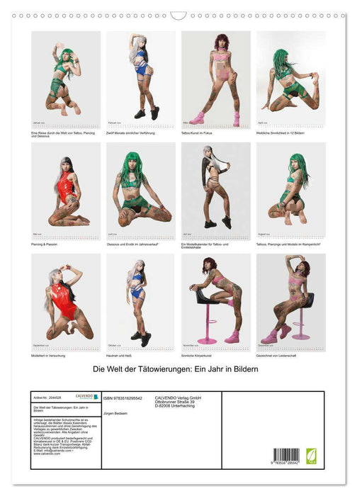 Die Welt der Tätowierungen: Ein Jahr in Bildern (CALVENDO Wandkalender 2026)