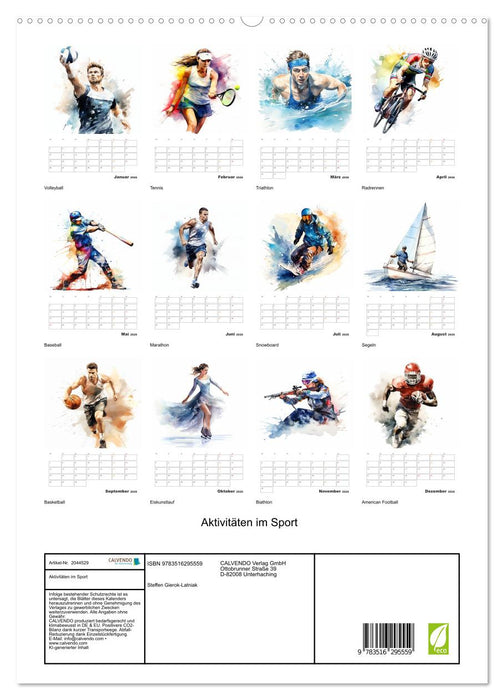 Aktivitäten im Sport (CALVENDO Premium Wandkalender 2026)