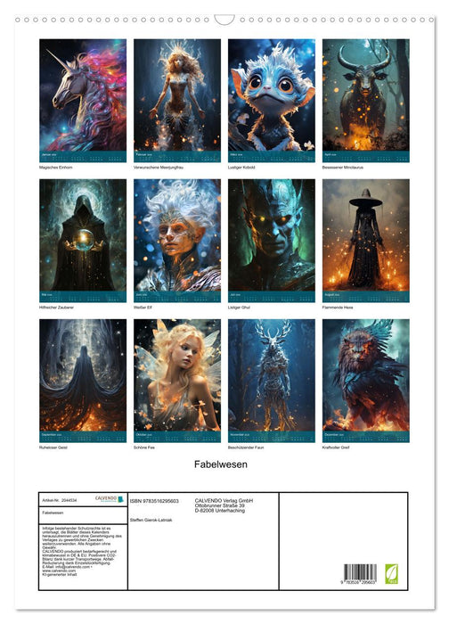 Fabelwesen (CALVENDO Wandkalender 2026)