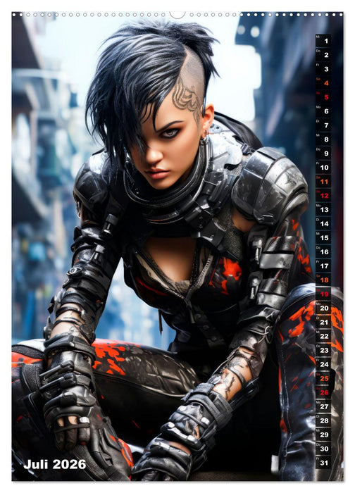 ROCKERINNEN Cyber, Goth, Punk und mehr (CALVENDO Premium Wandkalender 2026)