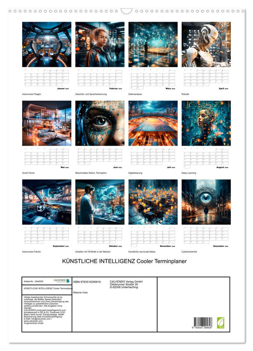 KÜNSTLICHE INTELLIGENZ Cooler Terminplaner (CALVENDO Wandkalender 2026)