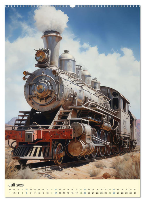 Steampunk Lokomotiven (CALVENDO Premium Wandkalender 2026)