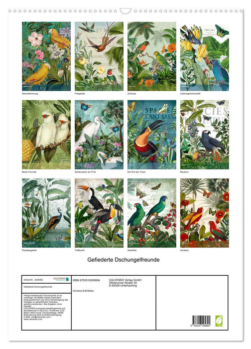 Gefiederte Dschungelfreunde (CALVENDO Wandkalender 2026)