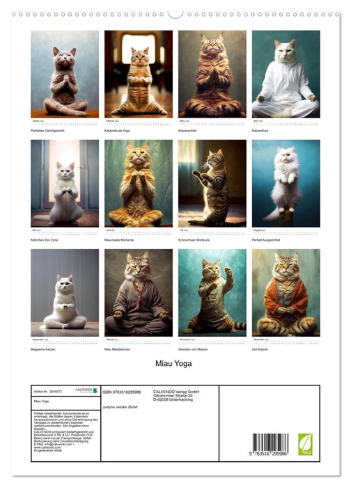 Miau Yoga (CALVENDO Premium Wandkalender 2026)
