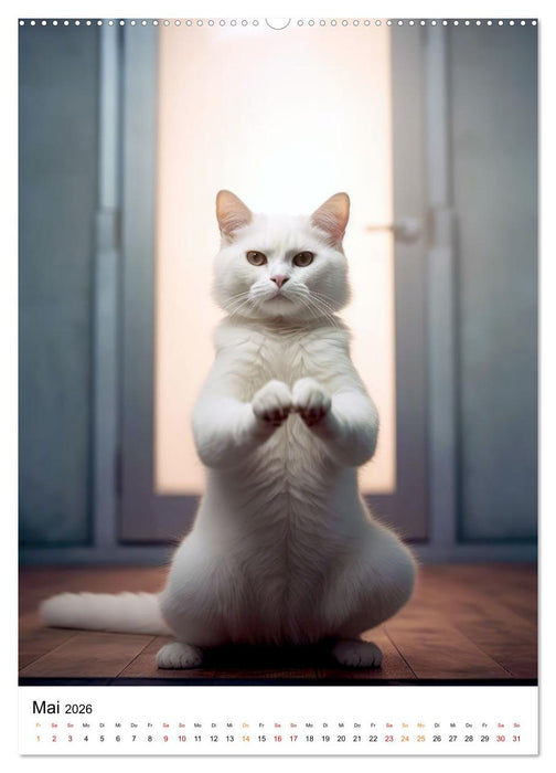 Miau Yoga (CALVENDO Premium Wandkalender 2026)