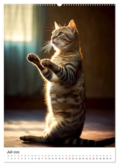 Miau Yoga (CALVENDO Premium Wandkalender 2026)