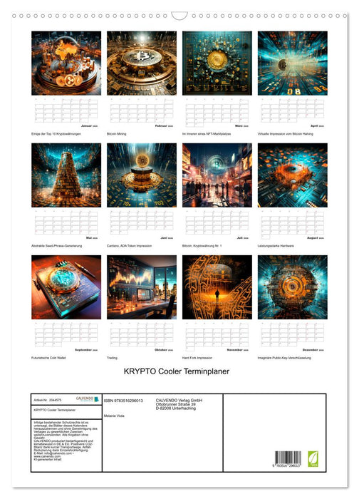 KRYPTO Cooler Terminplaner (CALVENDO Wandkalender 2026)
