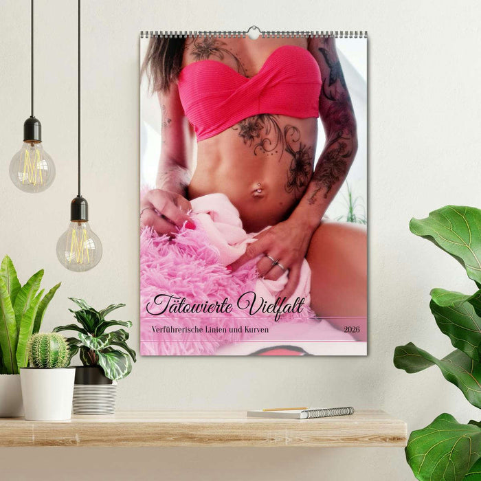 Tätowierte Vielfalt - Verführerische Linien und Kurven (CALVENDO Wandkalender 2026)