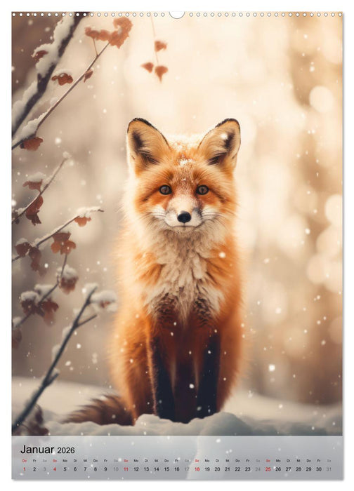 Zauberhafte Füchse (CALVENDO Premium Wandkalender 2026)