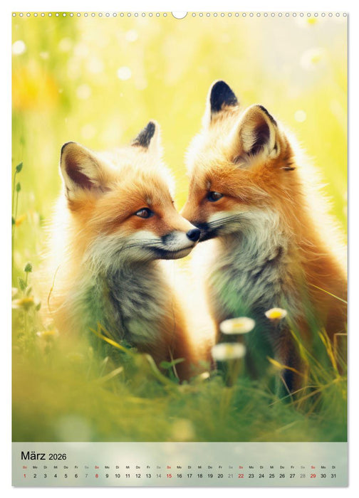 Zauberhafte Füchse (CALVENDO Premium Wandkalender 2026)