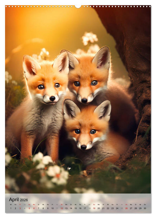 Zauberhafte Füchse (CALVENDO Premium Wandkalender 2026)