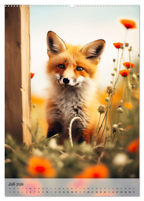 Zauberhafte Füchse (CALVENDO Premium Wandkalender 2026)