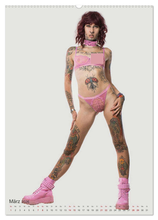 Die Welt der Tätowierungen: Ein Jahr in Bildern (CALVENDO Premium Wandkalender 2026)