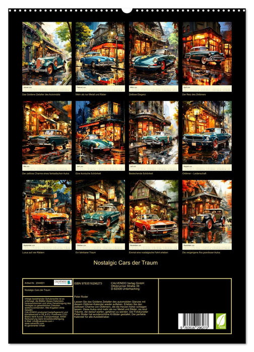 Nostalgic Cars der Traum (CALVENDO Premium Wandkalender 2026)