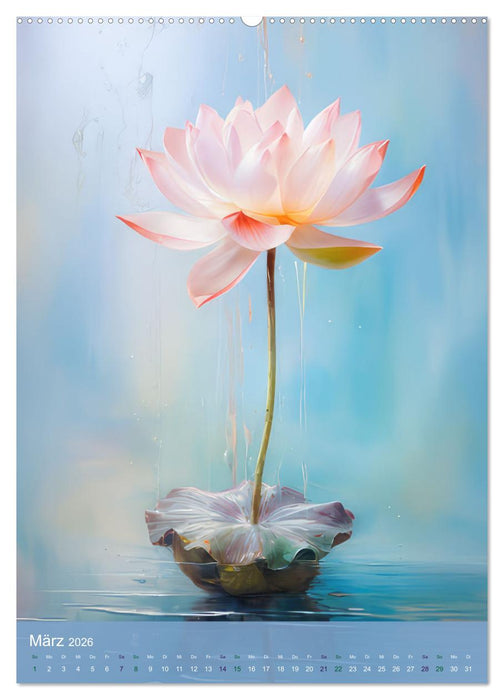 Blumen im Malstil (CALVENDO Wandkalender 2026)