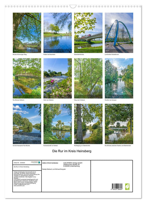 Die Rur im Kreis Heinsberg (CALVENDO Wandkalender 2026)