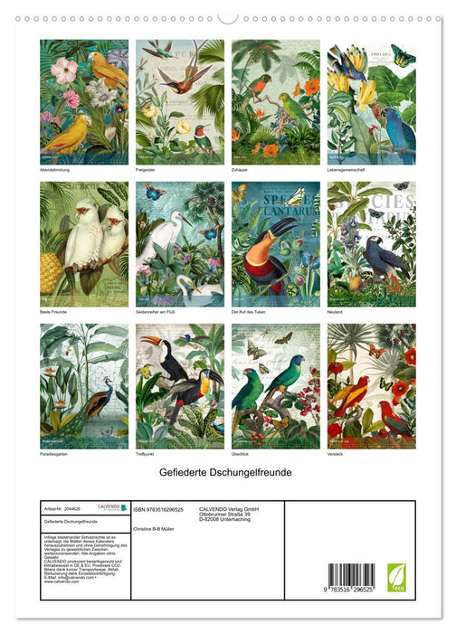 Gefiederte Dschungelfreunde (CALVENDO Premium Wandkalender 2026)