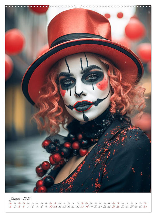 Misses Clown (CALVENDO Premium Wandkalender 2026)