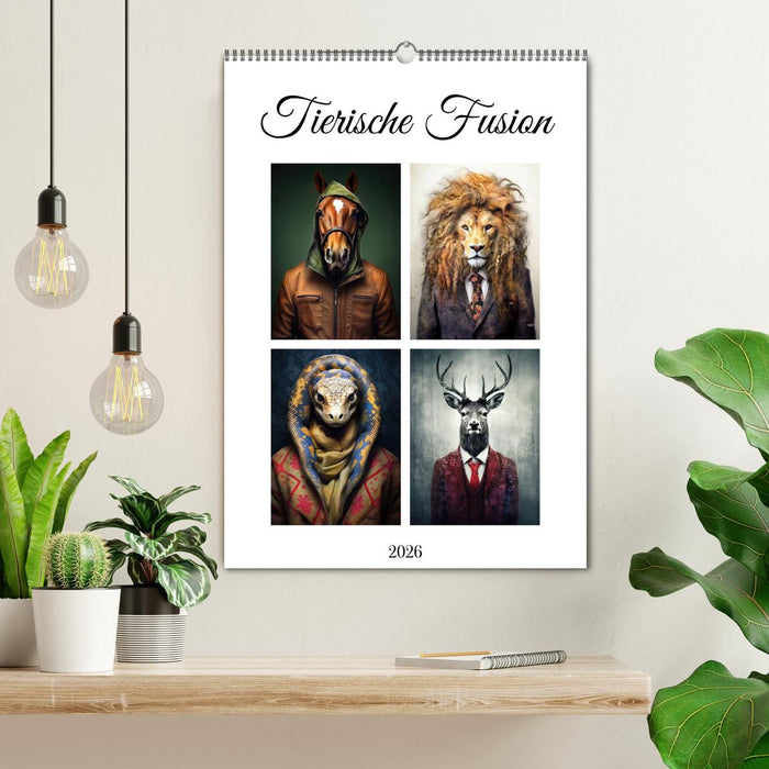 Tierische Fusion (CALVENDO Wandkalender 2026)