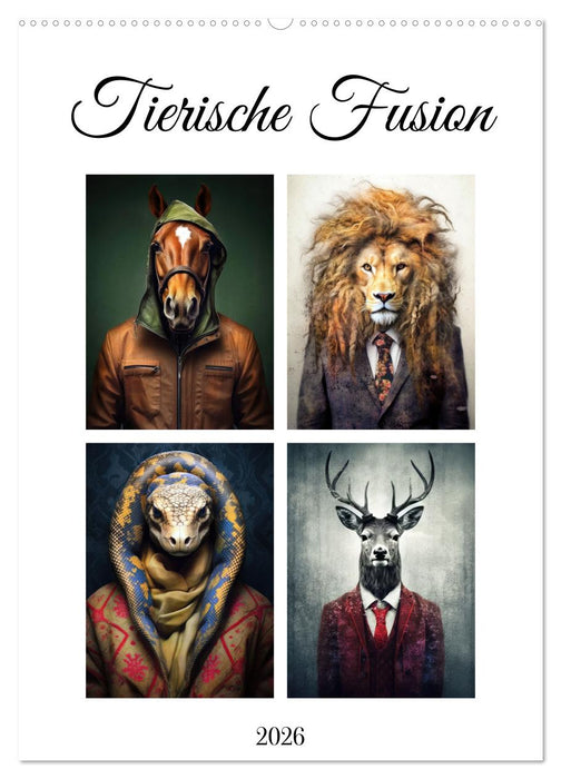 Tierische Fusion (CALVENDO Wandkalender 2026)