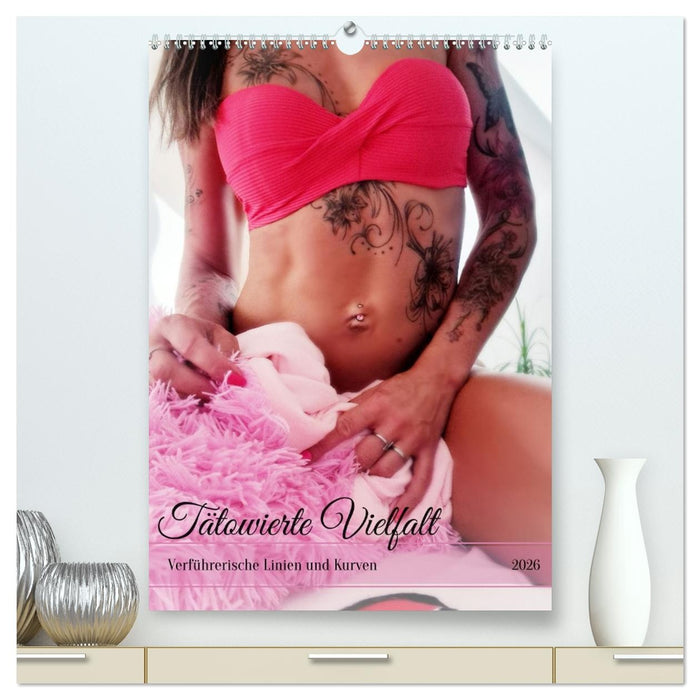 Tätowierte Vielfalt - Verführerische Linien und Kurven (CALVENDO Premium Wandkalender 2026)