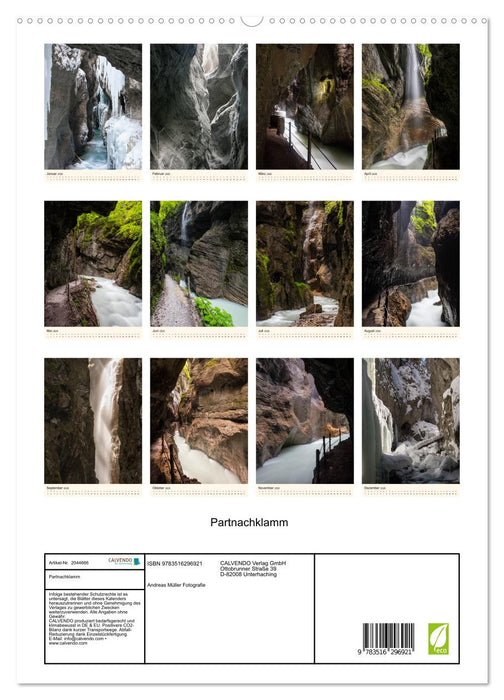 Partnachklamm (CALVENDO Premium Wandkalender 2026)