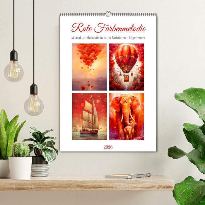 Rote Farbenmelodie (CALVENDO Wandkalender 2026)