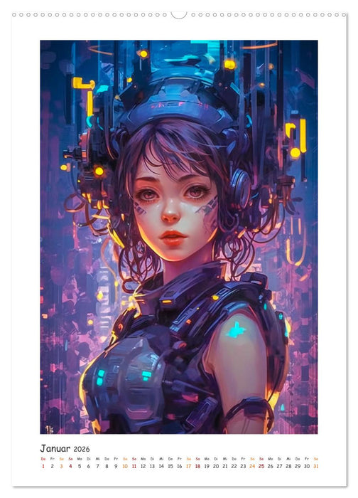Coole Cyber Girls (CALVENDO Wandkalender 2026)