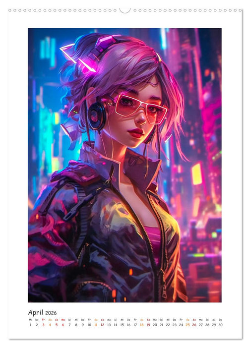 Coole Cyber Girls (CALVENDO Wandkalender 2026)