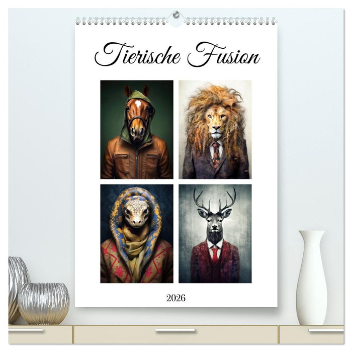 Tierische Fusion (CALVENDO Premium Wandkalender 2026)