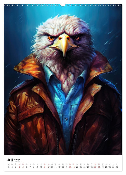 Tierische Fusion (CALVENDO Premium Wandkalender 2026)