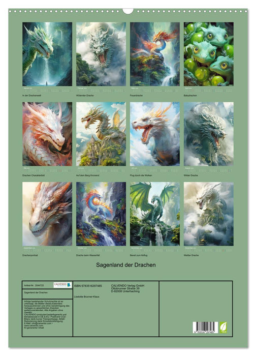 Sagenland der Drachen (CALVENDO Wandkalender 2026)