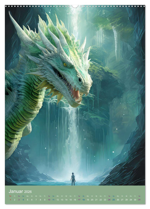Sagenland der Drachen (CALVENDO Wandkalender 2026)