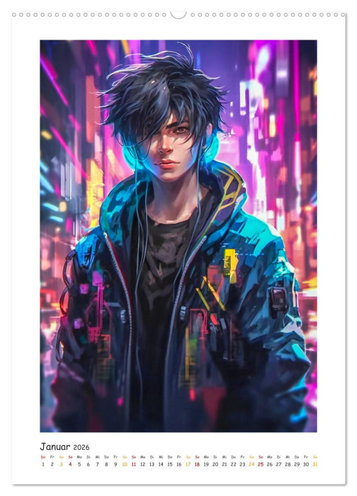 Coole Cyber Boys (CALVENDO Premium Wandkalender 2026)